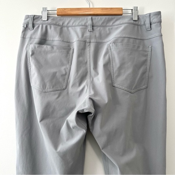 Lululemon ABC Classic-Fit 5 Pocket Pant Light Grey Warpstreme Sz 36 - Picture 5 of 11